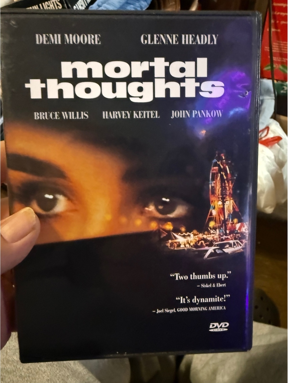 Mortal Thoughts DVD Movie Featuring Demi Moore and Bruce Willis